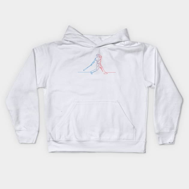 Line Art – Baseball Batter Kids Hoodie by SHAngelsShop